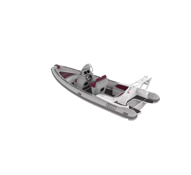 Storm Charge 6 offshore RIB shown side-on